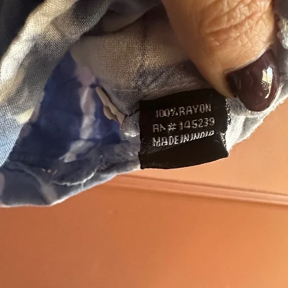 Blue Ruffled Off-Shoulder Top - Picture 4 of 4